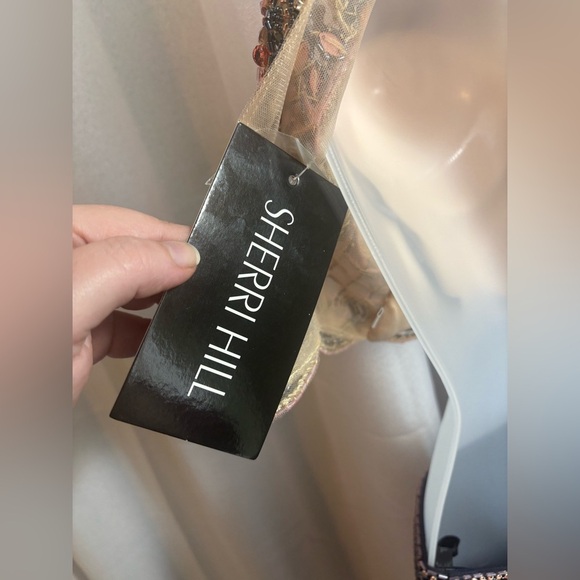 Sherri Hill Shimmery Sleeveless Two Piece Dress 50157 Metallic Pink Beaded Prom - Picture 11 of 16